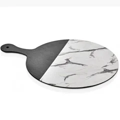 Happy Chef Marble Kulplu Pano, 35 cm, Siyah