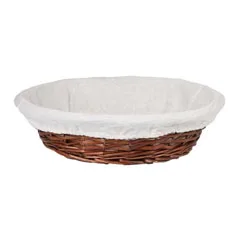 Epinox Hasır Bezli Yuvarlak Sepet, 24 Cm, Esy-24R