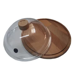 Kamga Smoky KF130 Ahşap Tablalı Fanus