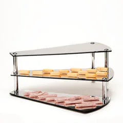 Zicco Kaptan Aynalı Teşhir Standı, 3 Basamaklı, 60x56x24 cm