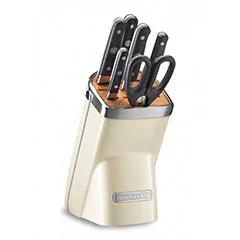 KitchenAid Bloklu Bıçak Seti Almond Cream - KKFMA07AC