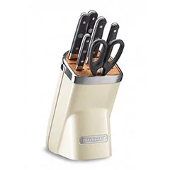 KitchenAid Bloklu Bıçak Seti Almond Cream - KKFMA07AC