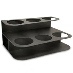 Kumtel 6'lı Şurup Standı, Metal, Siyah