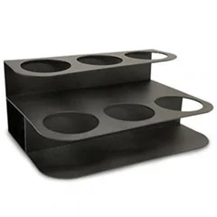 Kumtel 6'lı Şurup Standı, Metal, Siyah