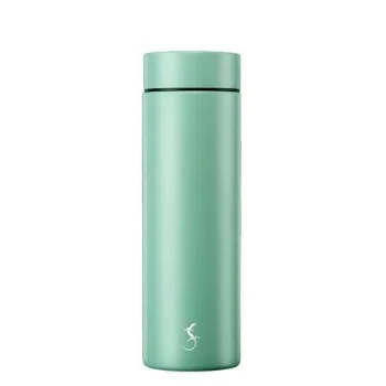 Lurch 270971 Paslanmaz Çelik Mini Termos, Çift Cidarlı, Sızdırmaz, 300 ml, Adaçayı Yeşili