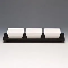 Zicco Melamin Çerezlik Sosluk, Akrilik Standlı, K-6006 Model, 3'lü, 32x10x5,5 cm