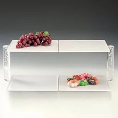 Zicco Melamin Tepsili Teşhir Standı, 2 Katlı, 67x40x22 cm