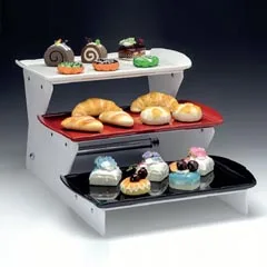 Zicco Melamin Tepsili Teşhir Standı, Merdiven Model, 3 Katlı, 60x36x27,5 cm