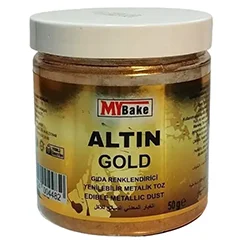 My Bake Altın Metalik Toz Gıda Boyası, 50 gr