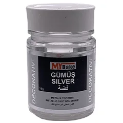 My Bake Export Gümüş Metalik Toz Gıda Boyası, 10 gr