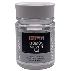 My Bake Export Gümüş Metalik Toz Gıda Boyası, 10 gr