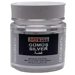 My Bake Gümüş Metalik Toz Gıda Boyası, 50 gr