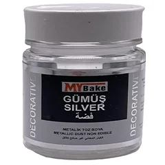My Bake Gümüş Metalik Toz Gıda Boyası, 50 gr