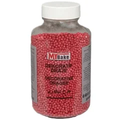 My Bake Kırmızı Boncuk Şeker, 200 gr, 0 mm