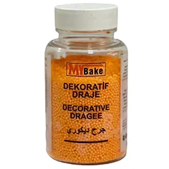 My Bake Turuncu Boncuk Şeker, 200 gr, 0 mm