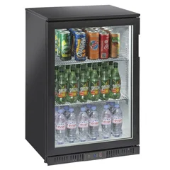 NDustrıo GDC-150-PT Bar Arkası Tek Kapılı Şişe Soğutucu, Siyah, 60x52x90 cm