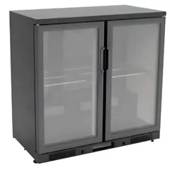 NDustrıo GDC-250-PT Bar Arkası 2 Kapılı Şişe Soğutucu, Siyah, 90x52x90 cm