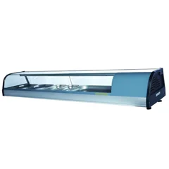NDustrıo SCR-140 Bombe Camlı Teşhir Ünitesi, 6 GN 1/3, 139,5x40x25 cm