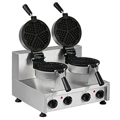 Omake WFL11 E22 Manuel Zamanlayıcılı Çiftli Waffle Makinesi, Çiçek Model, Kalıp Çapı 17 Cm, Elektrikli
