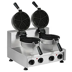 Omake WFL11 E22 Manuel Zamanlayıcılı Çiftli Waffle Makinesi, Çiçek Model, Kalıp Çapı 17 Cm, Elektrikli