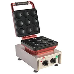 Omake WFL21 E12 Manuel Zamanlayıcılı Balls Tekli Waffle Makinesi, Kalıp Çapı 6,4 Cm, Elektrikli