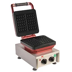 Omake WFL21 E12 Manuel Zamanlayıcılı Tekli Waffle Makinesi, Kare Model, Kalıp Çapı 9,5x15,5 Cm, Elektrikli