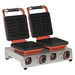 Omake WFL21.E22 Manuel Zamanlayıcılı Tekli Waffle Makinesi, Kare Belçika Model, Kalıp Çapı, 9,2x16,2 Cm, Elektrikli