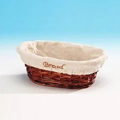 Zicco Oval Ekmek Sepeti, Bezli, 24x17x7 cm