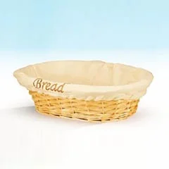 Zicco Oval Ekmek Sepeti, Bezli, 28x21x9 cm