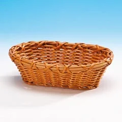 Zicco Oval Ekmek Sepeti, Plastik, 18x23x7 cm, Açık Renk
