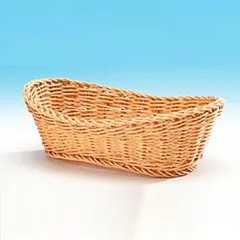 Zicco Oval Ekmek Sepeti, Plastik, 29x20x10,5 cm, Açık Renk