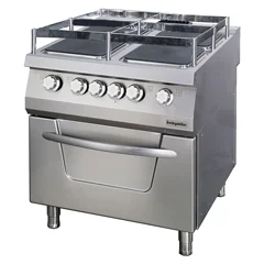 Öztiryakiler 900 Seri Fırınlı Elektrikli Kuzine, Gemi Model, 4 Kare Plate, 80x90x85 cm, OSOEF 8090 S