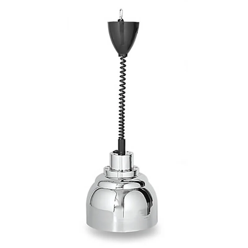 Standart Model Asansörlü Sıcak Tutucu Lamba Krom, 250 W, Çap 24,5 cm, Yükseklik 25 cm, Kablo boyu 55-130 cm