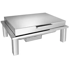Öztiryakiler Ayaklı Chafing Dish, Dikdörtgen, Gn 1/1, 9 lt
