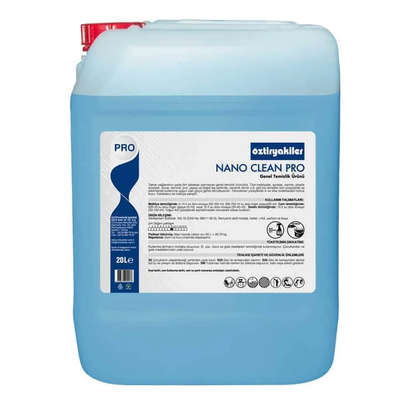Öztiryakiler Nano Clean Pro Çam Kokulu Çok Amaçlı Genel Temizlik Ürünü, 20 lt
