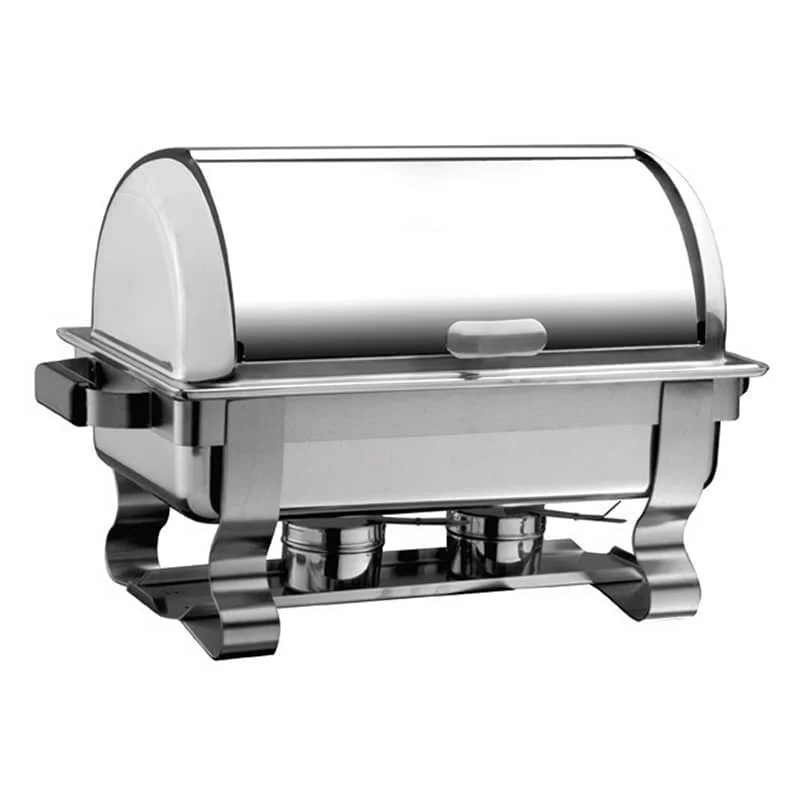 Öztiryakiler Chafing Dish, Yekpare Rolltop Kapak, Was Ayak, Kızaklı