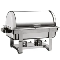 Öztiryakiler Chafing Dish, Yekpare Rolltop Kapak, Was Ayak Kızaklı, Isıtıcısız