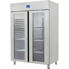 Öztiryakiler Çift Cam Kapılı Dik Tip Buzdolabı, K Tipi 430 Kalite, GN 1200 NMV Model