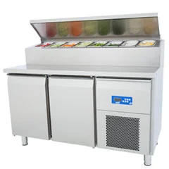 Öztiryakiler Çift Inox Kapılı Buzdolabı, Pizza Hazırlık Tablalı, Tag 270 Ntv, 142x70 cm