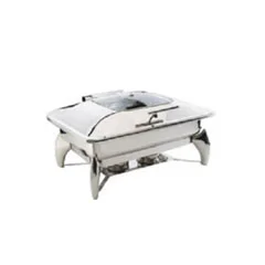 Öztiryakiler Dikdörtgen Cam Kapaklı Chafing Dish Ayaklı Gn