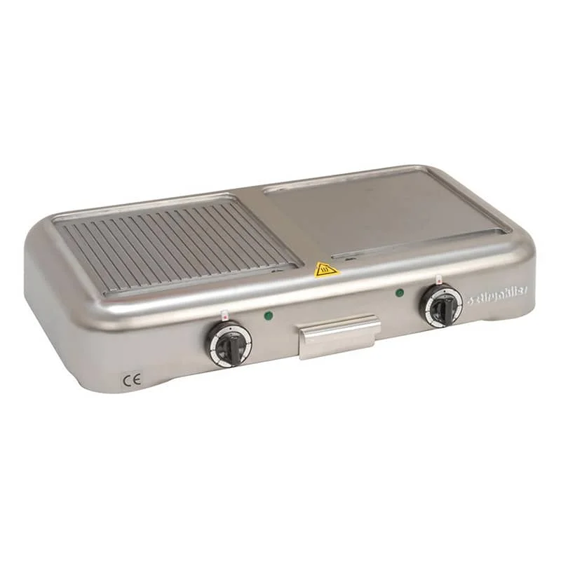 Öztiryakiler Elektrikli Grill Plate, Çiftli, 1/2 Oluklu, 75x40 cm, OCGE 4075 1/2 N