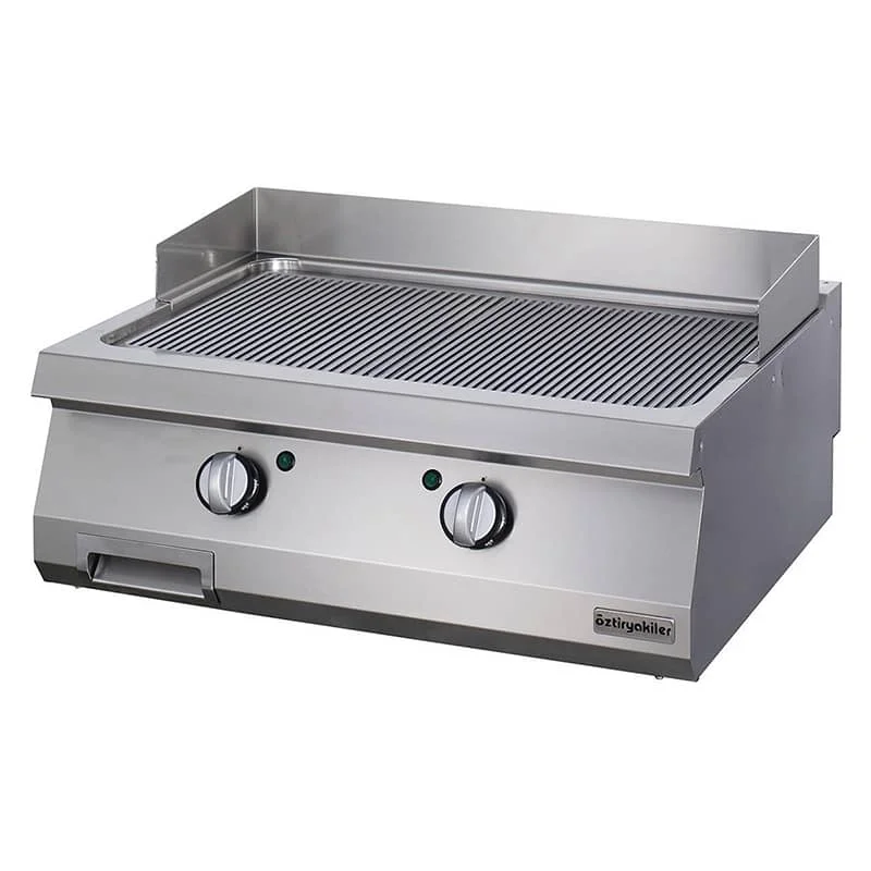 Öztiryakiler Elektrikli Grill Plate Oluklu Krom Kaplı Oge N C