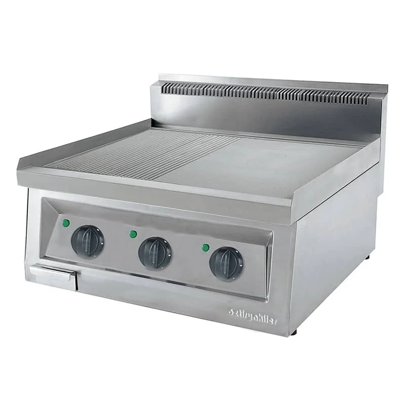 Öztiryakiler Elektrikli Grill Plate Yarı Oluklu Ogp 2n