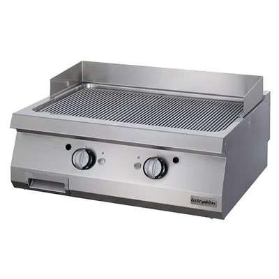 Öztiryakiler Gazlı Grill Plate Oluklu Sert Krom Kaplı Ogg N