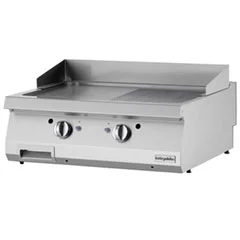 Öztiryakiler Gazlı Grill Plate, Yarı Oluklu, 80x70x30 cm, OGG 8070 1/2 N