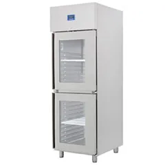 Öztiryakiler İki Yarım Cam Kapılı Dik Tip Buzdolabı , K Tip , GN 600 NMV Model, 304 Kalite