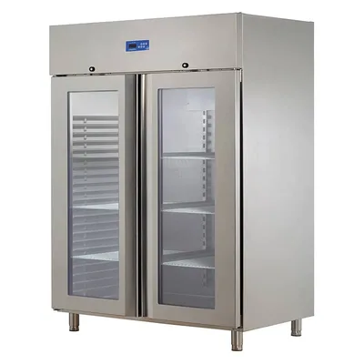 Öztiryakiler Monoblok Çift Cam Kapılı, Dik Tip Buzdolabı, Gn 1200 NMV Model, 304 Kalite