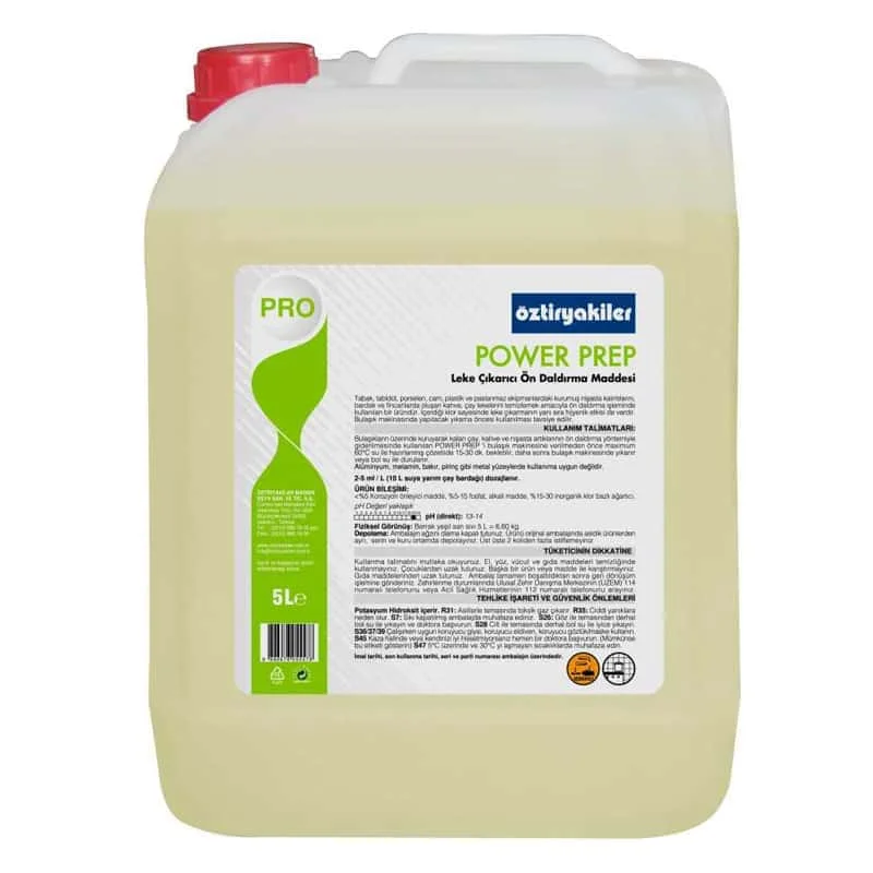 Öztiryakiler Nişasta Ve Leke Çıkarıcı Sıvı Ön Daldırma Maddesi, Power Prep, 5 lt