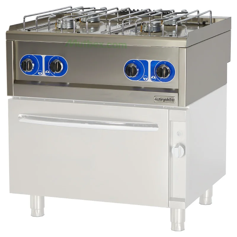 Öztiryakiler Optimum 700 Seri Set Üstü Ocak, Gazlı, Dörtlü  80x70x30 cm, (L)-4x5 kW, OSOG 8070 LE