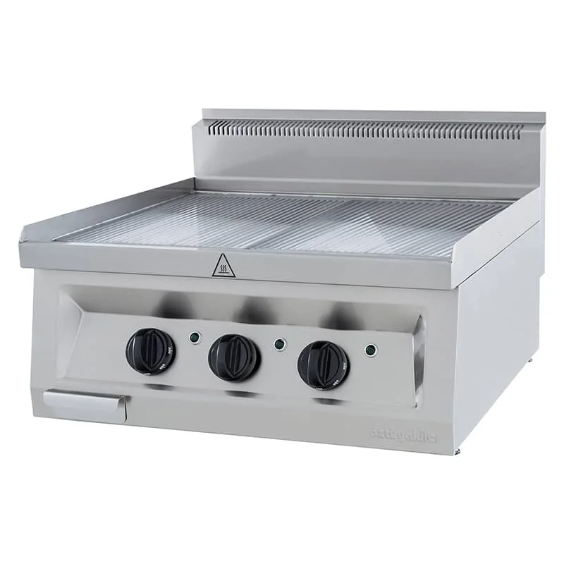 Öztiryakiler Set Üstü Elektrikli Grill Plate Oluklu Gemi Model Ogp N S